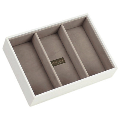 Stackers Jewellery 3-section Tray, White Stackers Jewellery 3-section Tray, White